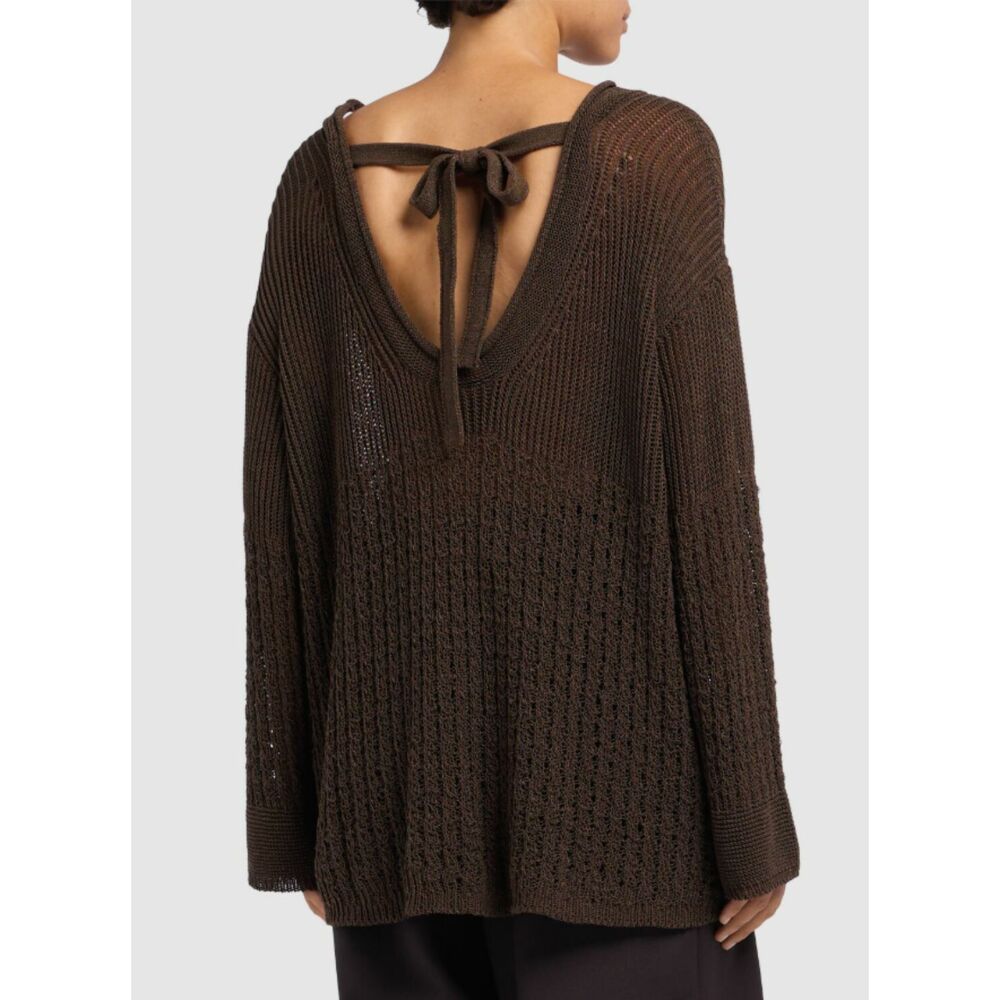 MaxMara Paggi Cotton Blend Brown Sweater Size XS Womens NEW